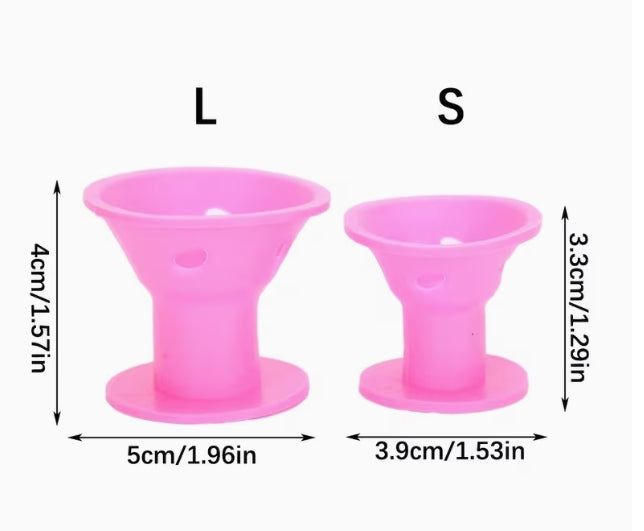 Pink Silicone Hair Curler