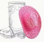 Mini Pink Cowgirl Hat and Boot Shot Glass