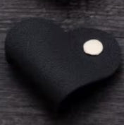 Leather Heart Shape Cord Organizer single button