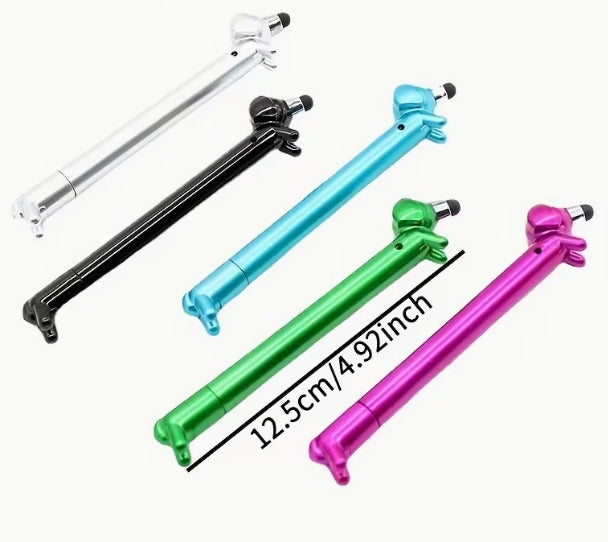 Dog Shaped Retractable Pen with Stylus Noise