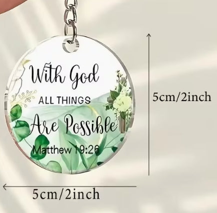 Round Flat Acrylic Keychain