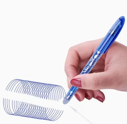Blue Flower Design Erasable Pen