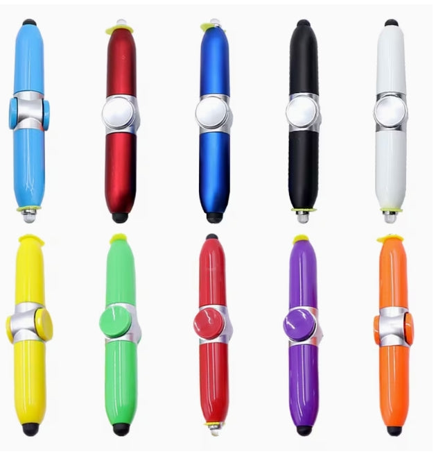 Fingertip LED Light Rotating Gyro Pen