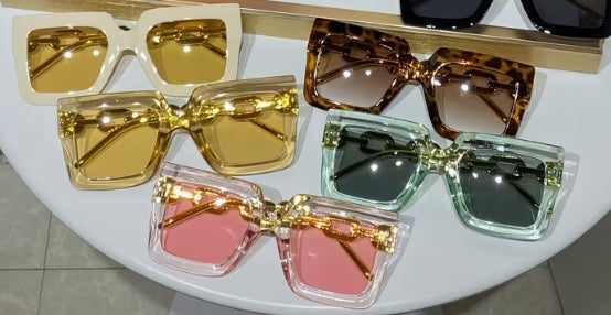 Pc Thick Frames and Tinted Lenses Glasses