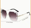 Starry Rhinestone Oversized Square Glasses