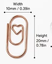 Heart Paper Clips – Cute Metal Clips for Planners, Journals & Gifts