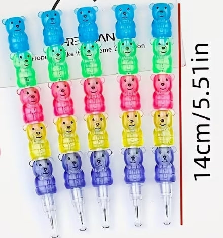 5 in 1 Stackable Bear Pencils