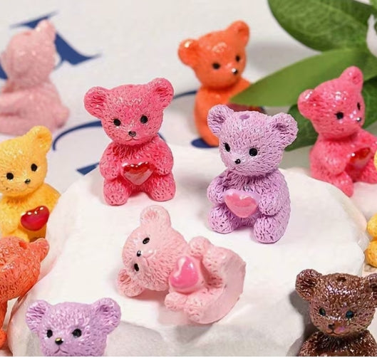 Mini Resin Sitting Bear Models Ornaments
