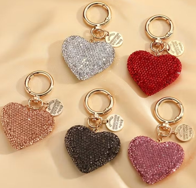 Solid Rhinestone Heart with Small Lanyard