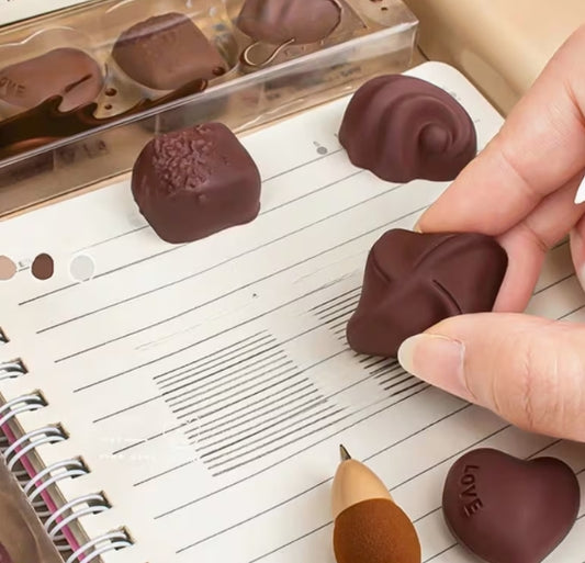 4pc Assorted Chocolate Erasers