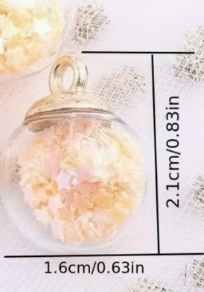 Clear Glass Globe Earrings