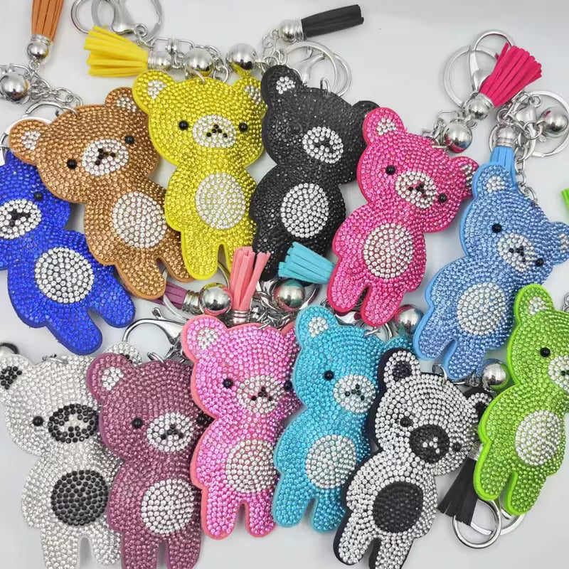 Rhinestone Bear H/S Keychain