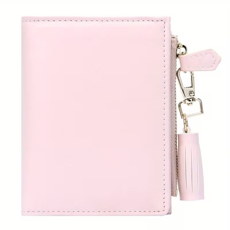 Slim Bifold Wallet with Tassel Keychain