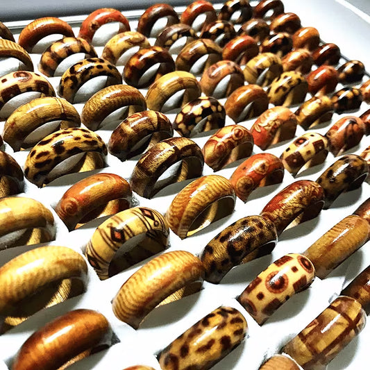 African Totem Ethnic Pattern Rings
