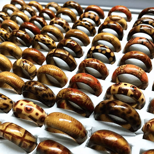 African Totem Ethnic Pattern Rings