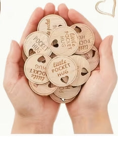 Pocket Hug Wooden Tokens