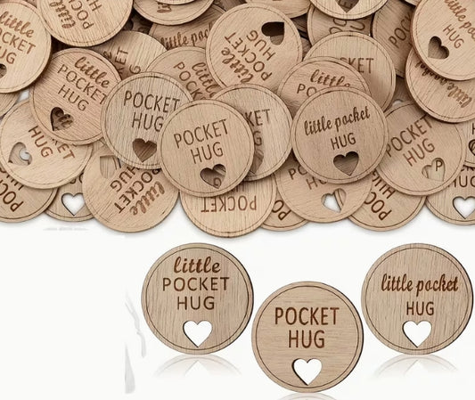 Pocket Hug Wooden Tokens