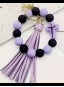 Beaded Keychains Silicone and Wood