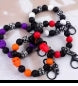 Beaded Keychains Silicone and Wood