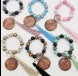 Beaded Keychains Silicone and Wood