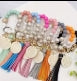 Beaded Keychains Silicone and Wood