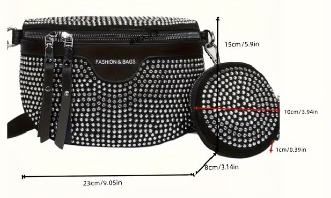 Rhinestone Chest Bag
