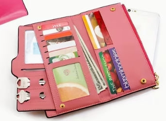 Bow Adorned Long Wallet