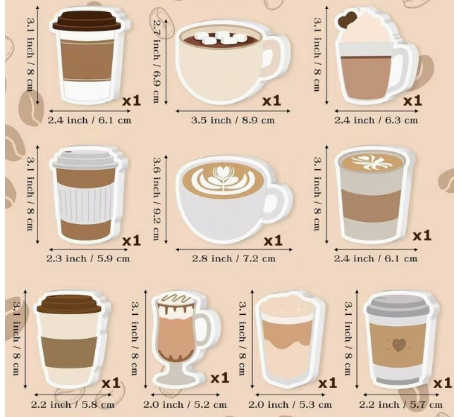 Coffee Themed Sticky Notes
