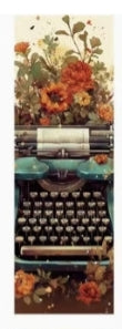 Vintage Stacked Books Floral Reading Bookmark