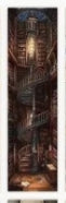 Vintage Stacked Books Floral Reading Bookmark