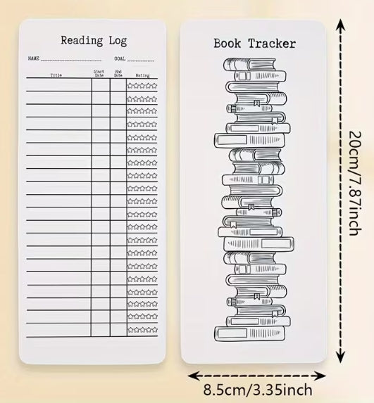 Reading Journal and Book Tracking Bookmarks