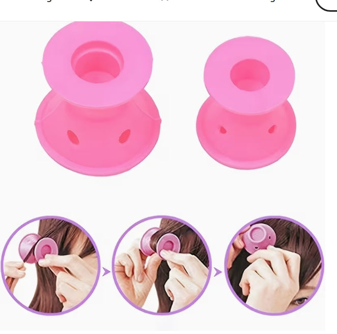 Pink Silicone Hair Curler