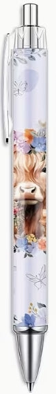 Adorable Highland Cow Print Ballpoint Pen