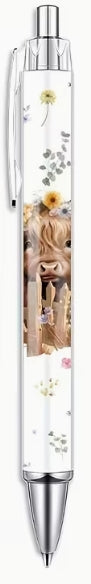 Adorable Highland Cow Print Ballpoint Pen