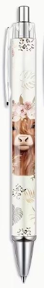 Adorable Highland Cow Print Ballpoint Pen