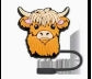 Highland Cow Straw Topper