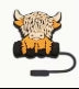 Highland Cow Straw Topper