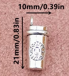 3D Coffee Cup Charm Pendant