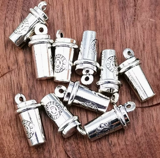 3D Coffee Cup Charm Pendant