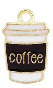 Alloy 2D Coffee cup pendant