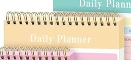 Daily Planner Spiral Notebook-A5 Size with Transparent Cover