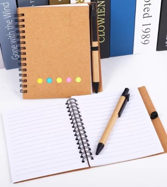 Coil Notebook with Sticky Note Set