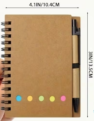 Coil Notebook with Sticky Note Set