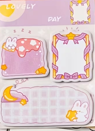 Cute Animal Sticky Notes 3 pk Set