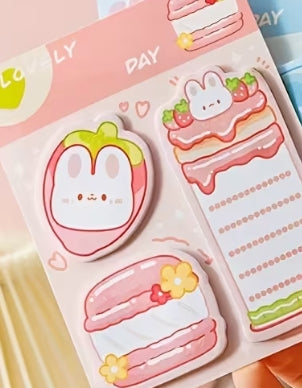 Cute Animal Sticky Notes 3 pk Set