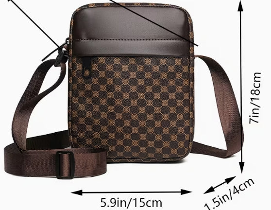 The Square Messenger cross body Bag with matching wallet