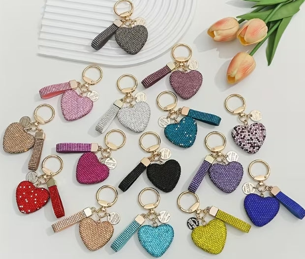 Elegant Rhinestone solid Heart with Small Wristlet