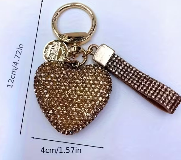 Elegant Rhinestone solid Heart with Small Wristlet