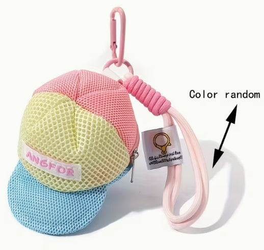 Dopamine Hat Coin Bag with Buckle and Lanyard