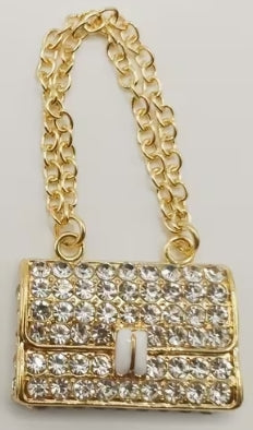 Fashion Mini Rhinestone Handbag Keychain